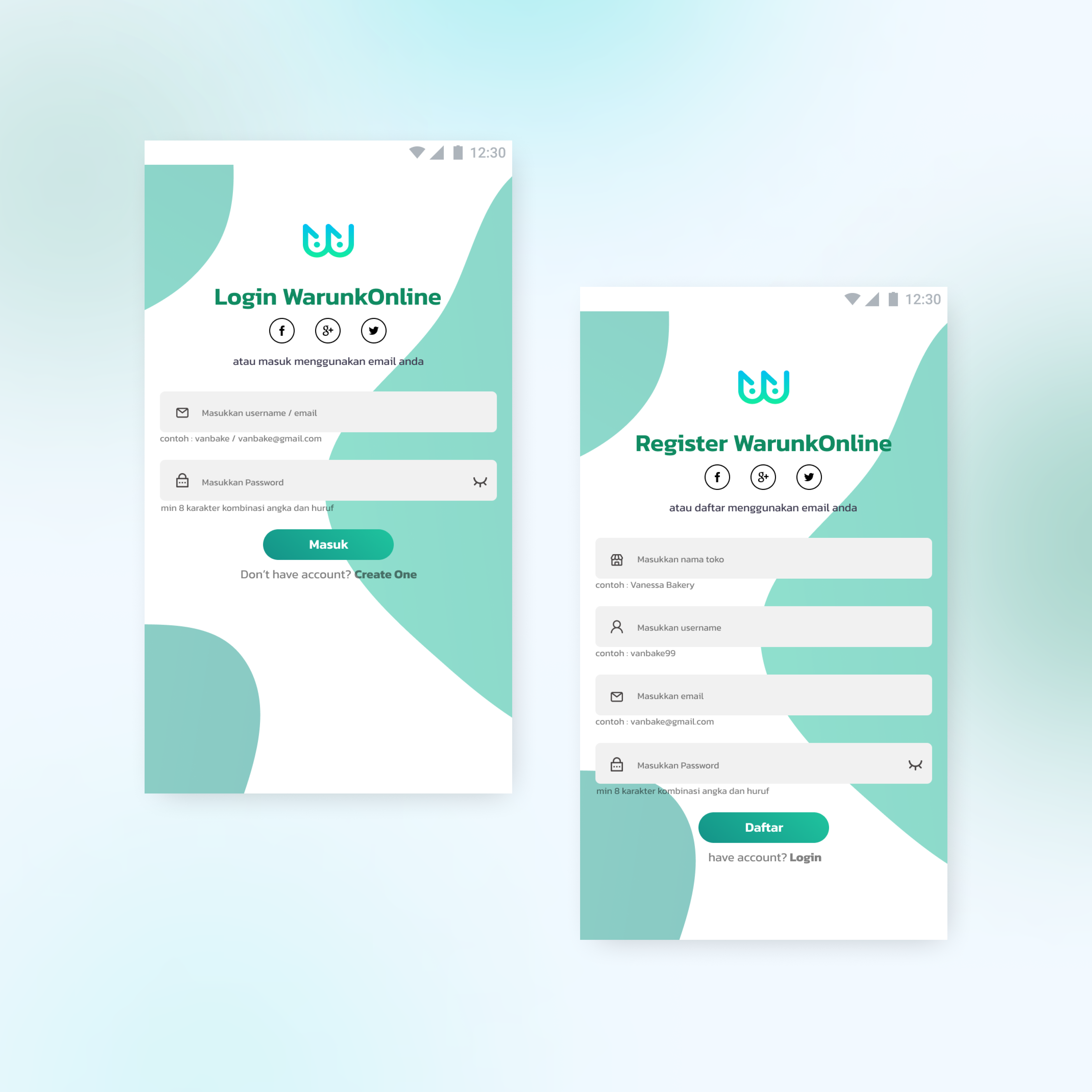 WarunkOnline - UI/UX Design Mobile